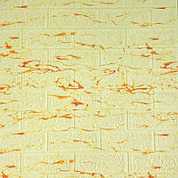 Декоративная 3Д-панель стеновая Желтый Мрамор кирпич самоклеющиеся 3d панели для стен 700x770x5 мм (23)