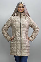 Удобная демисезонная женская удлинённая куртка в 9-ти цветах больших размеров с 48 по 74 размер