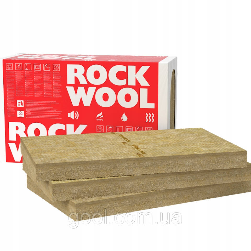 Вата мінеральна фасадна Rockwool Frontrock Max E (Роквул Фронтрок Макс Е) 1000х600х120 мм у пакованні 1,8 м2