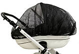 Москітна сітка на коляску великий розмір Польща Сіра антимоскітна сітка для будь-якої коляски з, фото 4