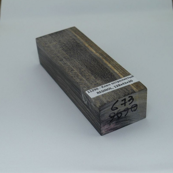 Стабілізована деревина брусок Клен гостролистий, RESINOL, 128х43х30