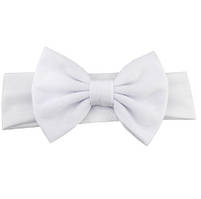 Пов'язка на голову дитяча широка one size білий