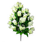 Букет 30 голів великий бутон зі щільної тканини NA 064 (6 шт./пач.) Штучні квіти гуртом, фото 3