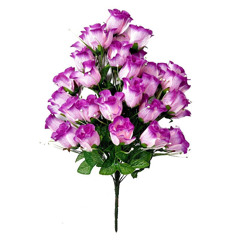 Букет 30 голів великий бутон зі щільної тканини NA 064 (6 шт./пач.) Штучні квіти гуртом, фото 1