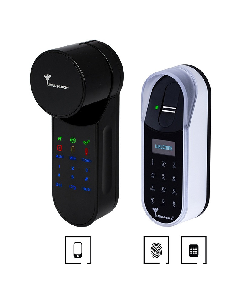 Електронний контролер MUL-T-LOCK ENTR чорний з Fingerprint доступ по відбиткам пальця + код