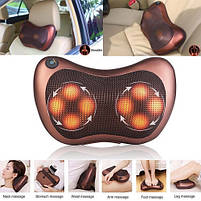 Масажер Подушка для спини і шиї Massage pillow GHM 8028 (Brown), фото 6