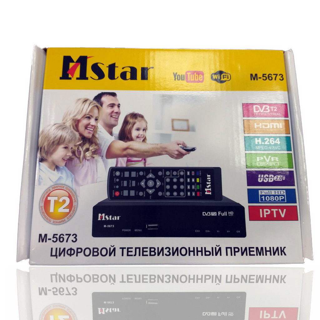 Цифровий ТВ тюнер Т2 Mstar M-5673 з Wi-Fi, USB, YouTube