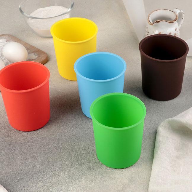 Форма для випікання "Кулич" 9*12 см, форма силіконова для пасхи колір МІКС, фото 1