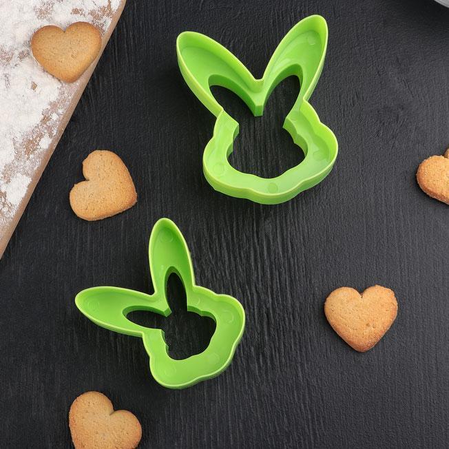 Набір форм для вирізання печива «Пасхальний кролик», 2 шт, фото 1