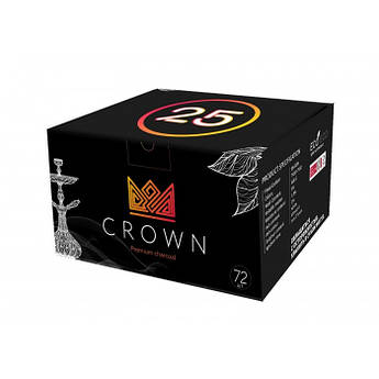Вугілля кокосовий Crown великі для кальяну 1 кг 72 жаринок