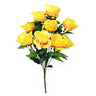 Букет троянда на 10 голів із гіпсофом C 33 (12 шт./пач.) продається упаковкою Штучні квіти оптом, фото 3