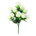 Букет троянда на 10 голів із гіпсофом C 33 (12 шт./пач.) продається упаковкою Штучні квіти оптом, фото 4