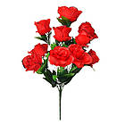 Букет троянда на 10 голів із гіпсофом C 33 (12 шт./пач.) продається упаковкою Штучні квіти оптом, фото 2