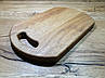 Дерев'яна дошка  для подачі Woodinі Обробна з прорізною ручкою 310х210х23 мм  дуб, фото 5