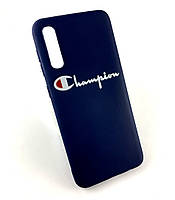 Чехол для Samsung A50, A505 накладка бампер противоударный Champion синий
