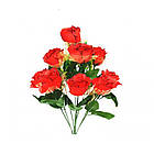 Букет на 9 голов троянда NC 24 (16 шт./пач.) продається упаковкою штучні квіти оптом, фото 2