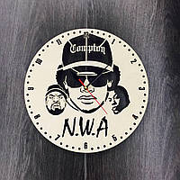 Годинник настінний «N. W. A», дерев'яний циферблат