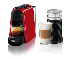 Кавомашина капсульна Nespresso Essenza Mini D30 Red + Капучинатор Nespresso Aeroccino 3
