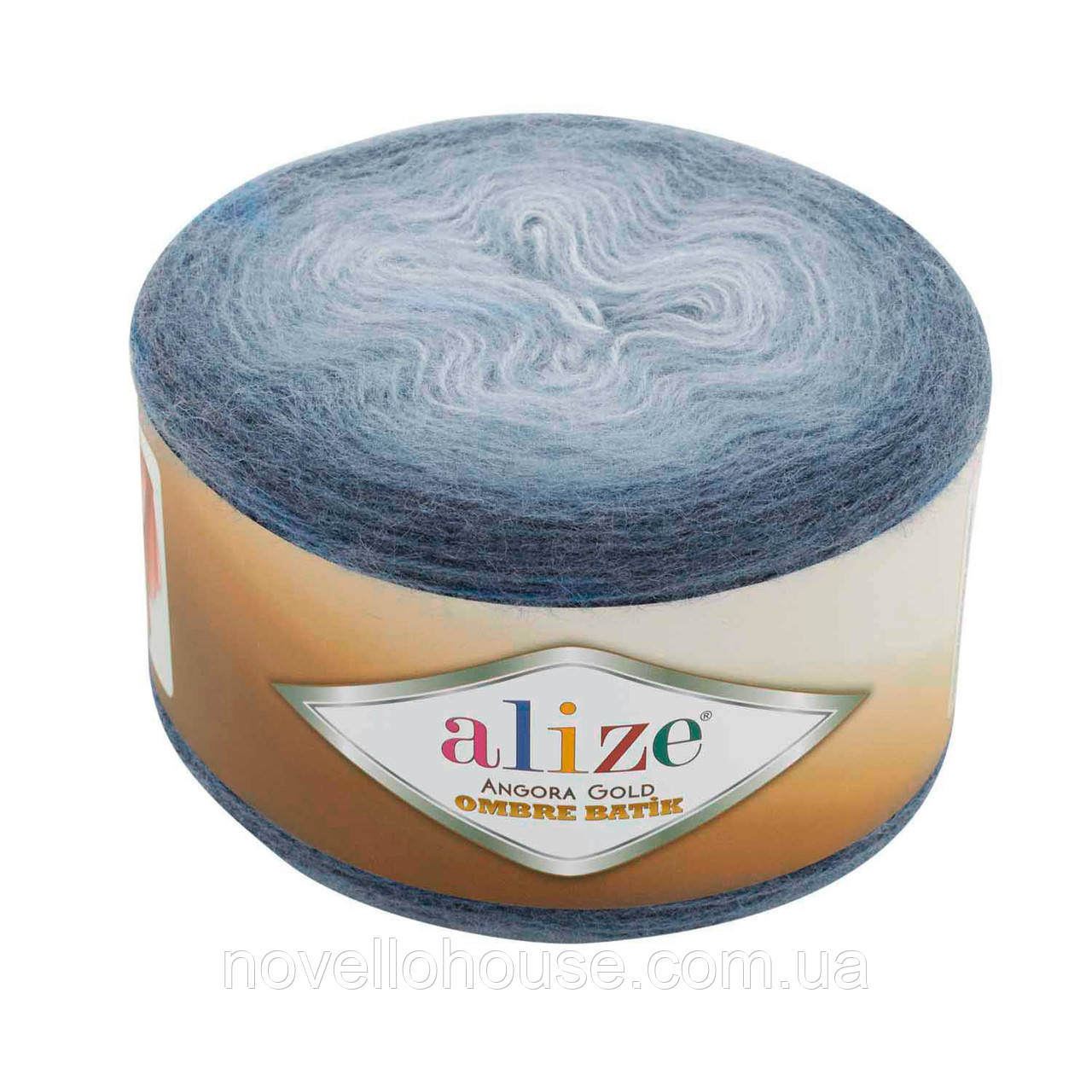 Alize ANGORA GOLD OMBRE BATIK (Ангора Голд Омбре Батік) № 7363 (Вовняна пряжа ангора, нитки для в'язання)