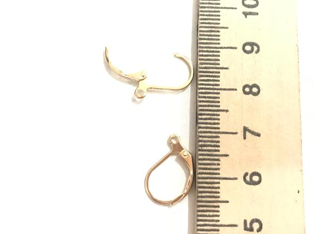 Швенза з замком, Металевий сплав, Колір: золото, 16 мм x 10 мм, ціна за 1 штуку