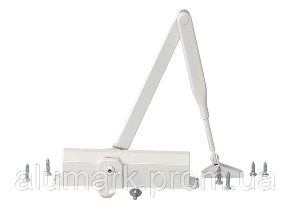 Дотягувач DORMA TS-Compakt EN2 / 3/4 з тягою, білий, фото 2