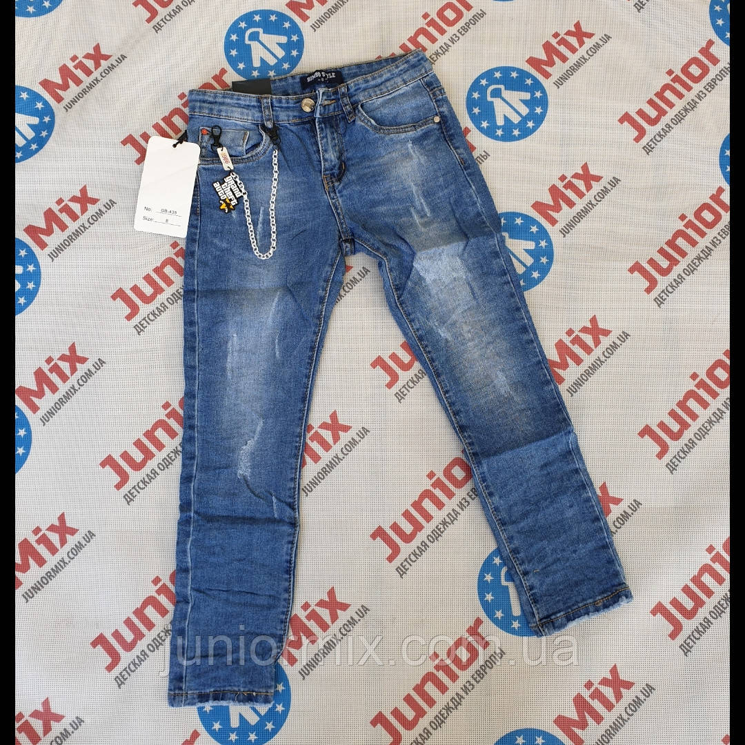 джинсові джинсові штани для хлопчиків оптом BIMBO STYLE