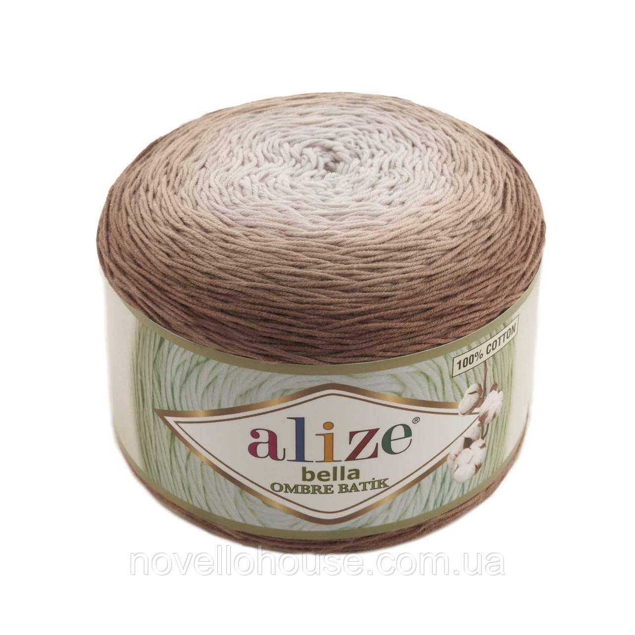Alize BELLA OMBRE BATIK (Белла Омбре Батік) № 7410 (Бавовняна пряжа, нитки для в'язання)
