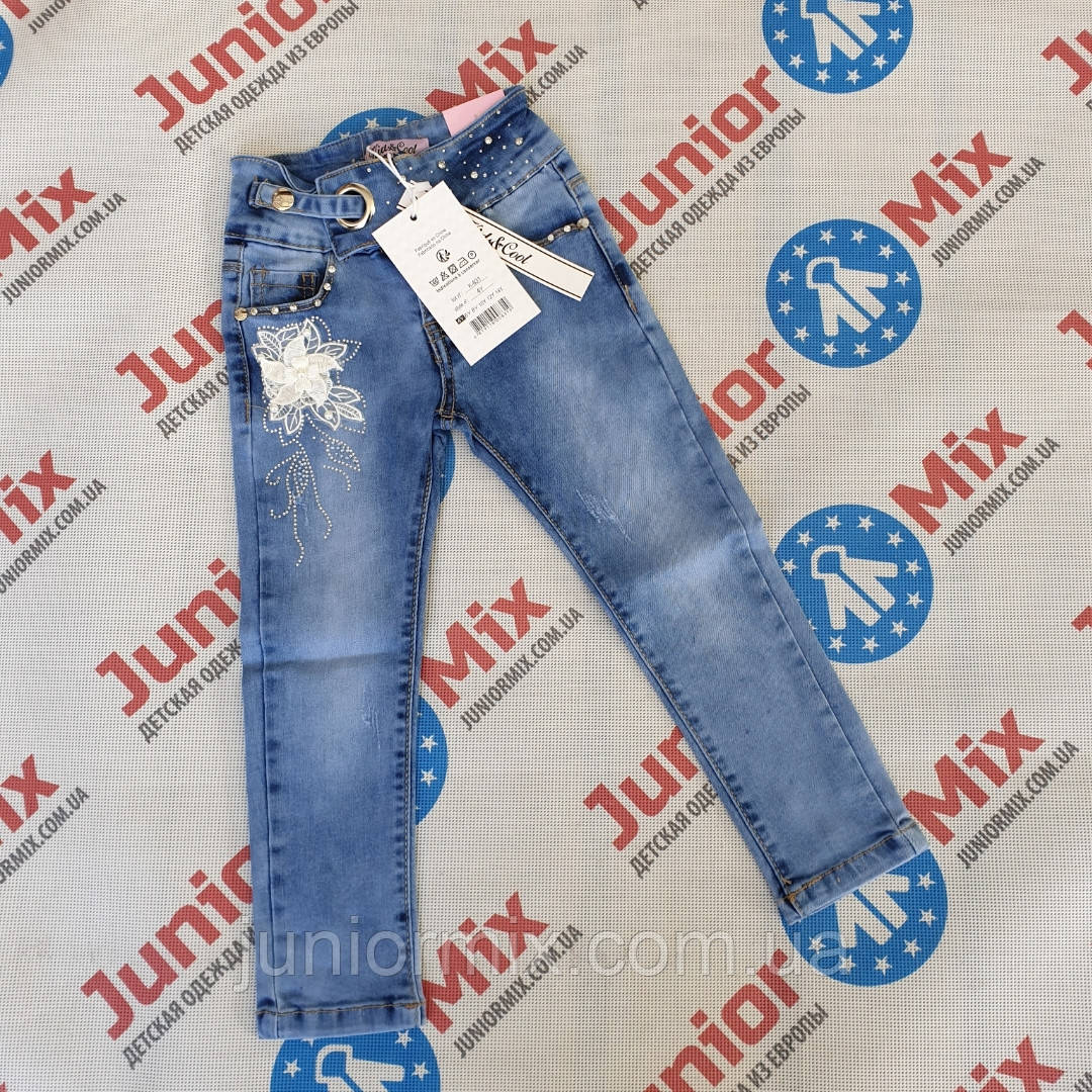 джинсові джинсові штани для дівчаток оптом Kids Cool
