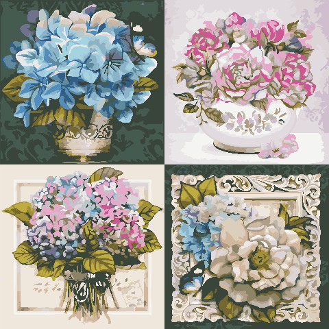 Живопис за номерами Чарівні букети ArtStory AS0799 40 х 40 см (без коробки), фото 1