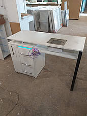 Манікюрний столик з витяжкою Turbo Teri, УФ-лампою і ящиком Карго