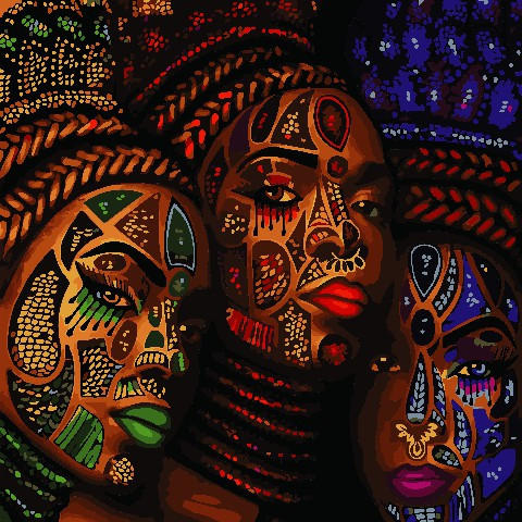 Картина-розфарбовка за номерами Екзотика ArtStory AS0800 40 х 40 см (без коробки), фото 1