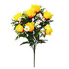 Букет на 12 голов, бутон великий, зілля ромашки NБ-Т C-52 (12 шт./пач.) Штучні квіти гуртом, фото 3