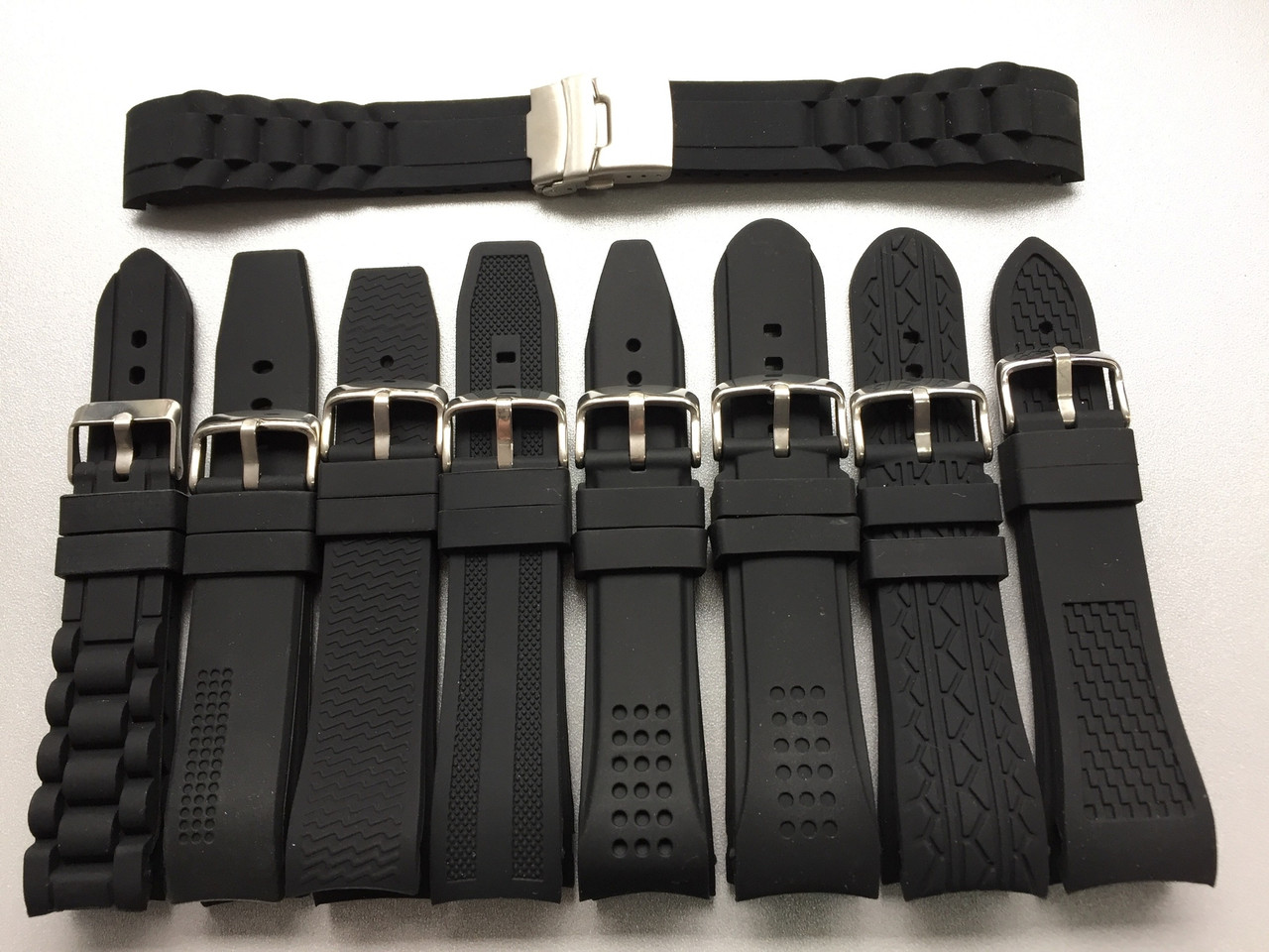 РЕМЕШОК ДЛЯ ЧАСОВ БРАСЛЕТ ПОЛУМЕСЯЦ КАУЧУК orient Casio Tissot swatch ...