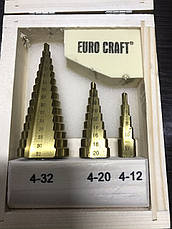 Ступеневі свердла EURO CRAFT 3 шт., фото 4