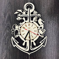 Дерев'яний настінний годинник «Якір»