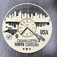 Інтер'єрніий годинник на стіну «Шарлотт, Північна Кароліна»
