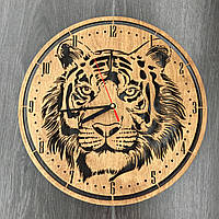 Годинник з дерева на стіну «Тигр»