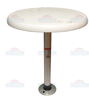 Комплект стіл круглий діаметр 68см підстава алюміній з замком
