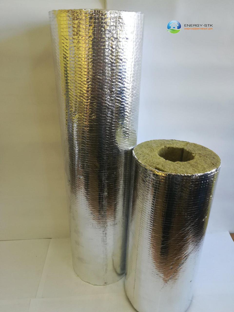 Трубний мінераловатний утеплювач, 80 кг/м3, фольгир.,товщина 40 мм, діаметр 114 мм