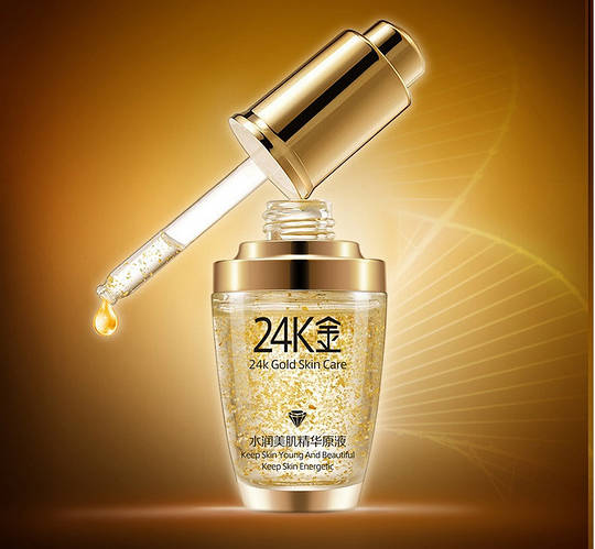 Золотая сыворотка для лица с золотом и гиалуроновой кислотой 24 K Gold ...