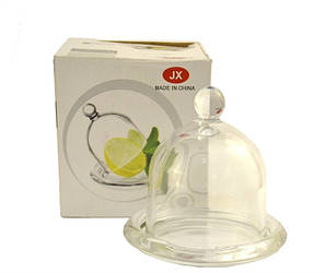 Лимонниця Helios з кришечкою скляна 90 мм (6331)