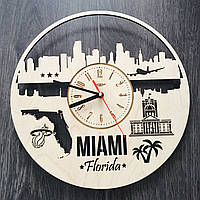 Інтер'єрний годинник на стіну «Майамі, Флорида»