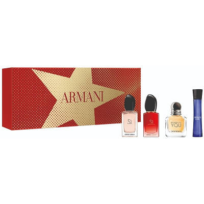 Жіночий подарунковий набір парфумів Giorgio Armani Si 7ml+Si Passione 7ml + Because it's You 7ml + Armani Code 3ml