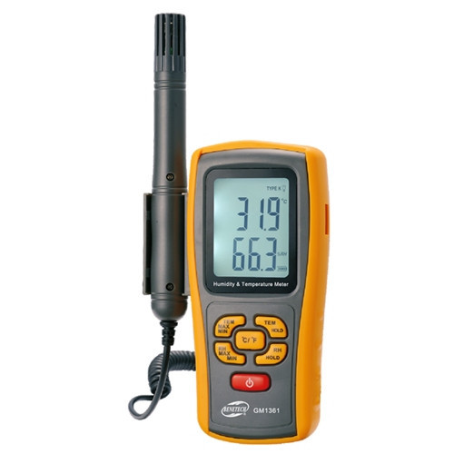 Измеритель влажности и температуры, термогигрометр портативный с термопарой 0-100%, -10-50°C BENETECH GM1361 - фото 2 - id-p1130030746