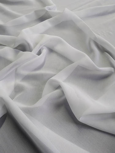 Купить Тюль креп белый. Однотонный тюль креп высота 3.2м. Ткань для ...