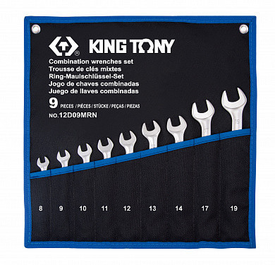 Набір ключів комбінованих 9 шт. (8-19 мм) легкі TREOTON King Tony 12D09MRN (Тайвань)