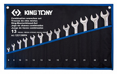 Набір ключів комбінованих 13 шт. (6-24 мм) TREOTON King Tony 12D13MRN (Тайвань)