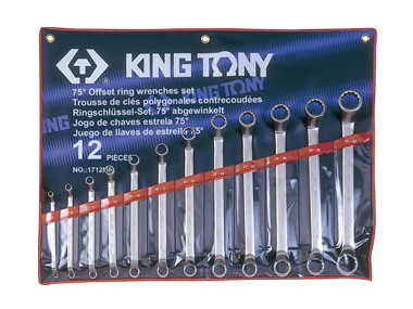 Набір ключів накидних 12 од. (6-32 мм) (у складі ключ 24х27 мм) King Tony 1712MR01 (Тайвань)