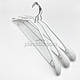 Вішаки металеві з силіконовим покриттям білого кольору широкі, довжина 430 мм, фото 6