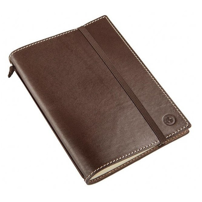 Оригінальний шкіряна записна книжка BMW Motorrad Notebook, Leather, Dark Brown, артикул 76899898247